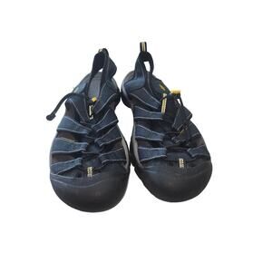 Keen Navy Sandals with Yellow Accents